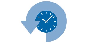 Image of a clock and an arrow